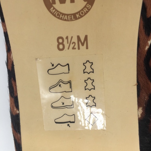 MICHAEL KORS Animal Print Calf Hair Leather Cap Toe Ballet Flats - Picture 11 of 15